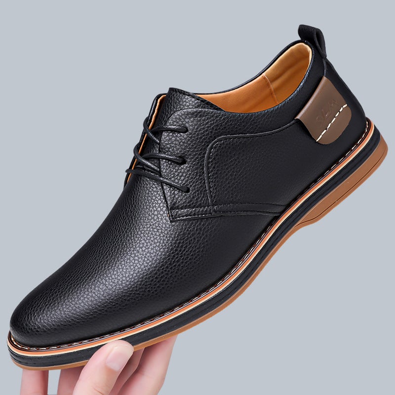 Plus Size Shoes Men'S 2025 Autum Business Formal British Style No. 38-48 Retro Trendyy Casual Leather Shoes Dropshipping - Image 1