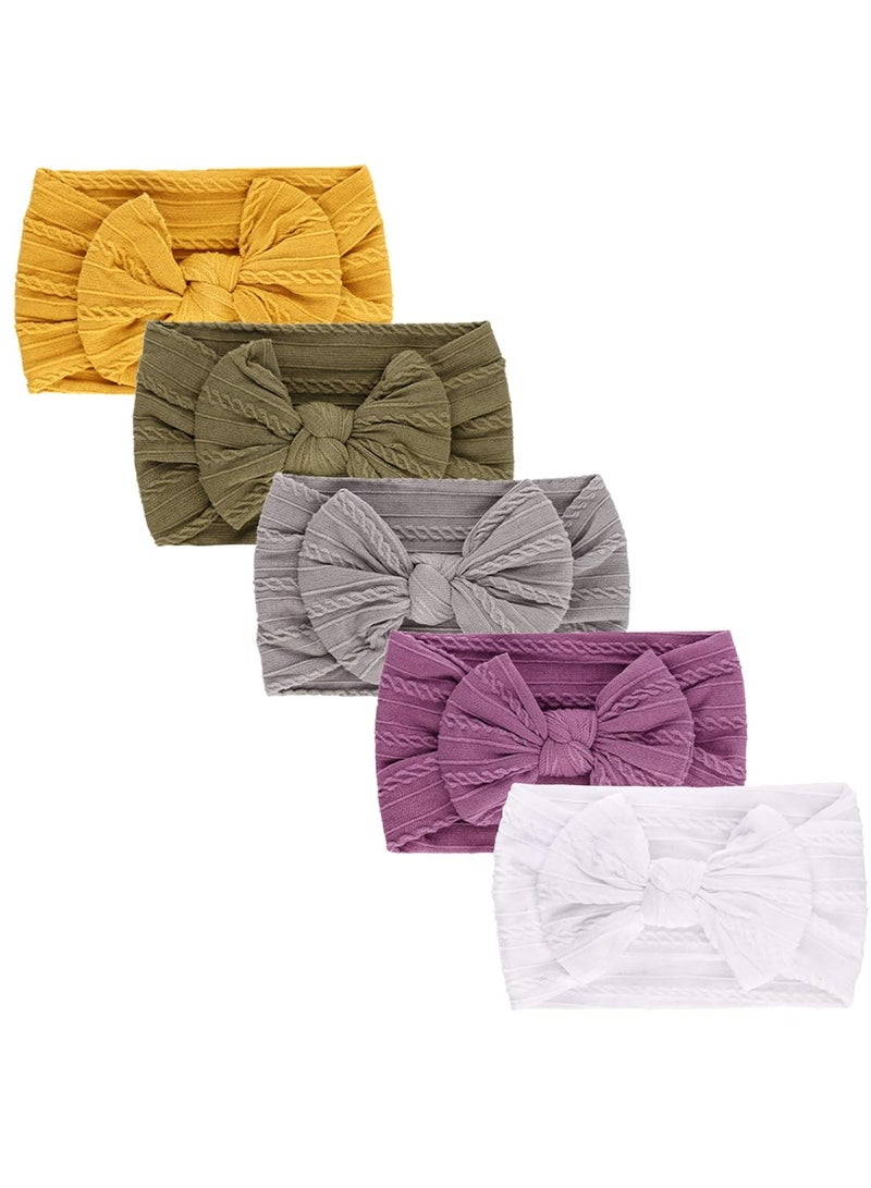 أوزيغالور عصابات رأس نايلون للبنات حديثي الولادة من النايلون عصابات رأس وأقواس شعر للأطفال حديثي الولادة - Image 1