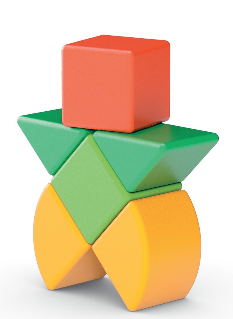 Geomag Magicube  Magnetic Cubes Starter Set 6pcs Magnet Toys Building Construction for Children STEM Creativity Imagination, Recreational Conventional Educational Made in Switzerland 1Y+ - Image 5