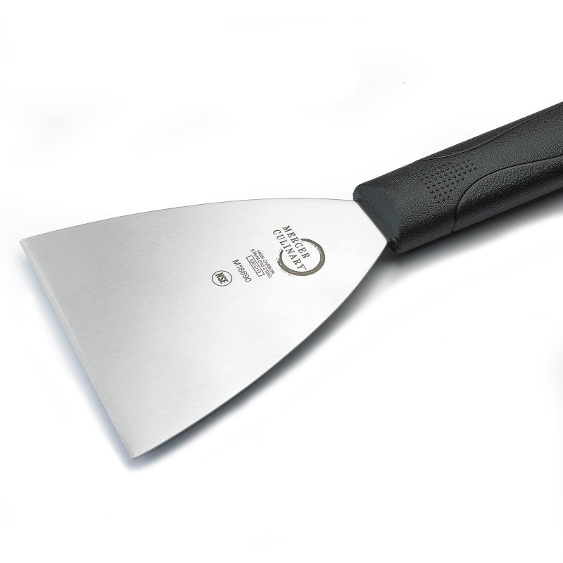 Mercer Culinary Millennia Grill Scraper, 4 Inch x 4-1/2 Inch Blade, Black Handle - Image 2