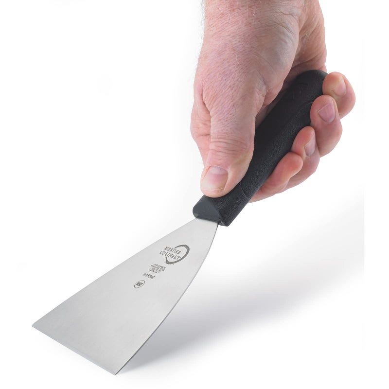 Mercer Culinary Millennia Grill Scraper, 4 Inch x 4-1/2 Inch Blade, Black Handle - Image 4