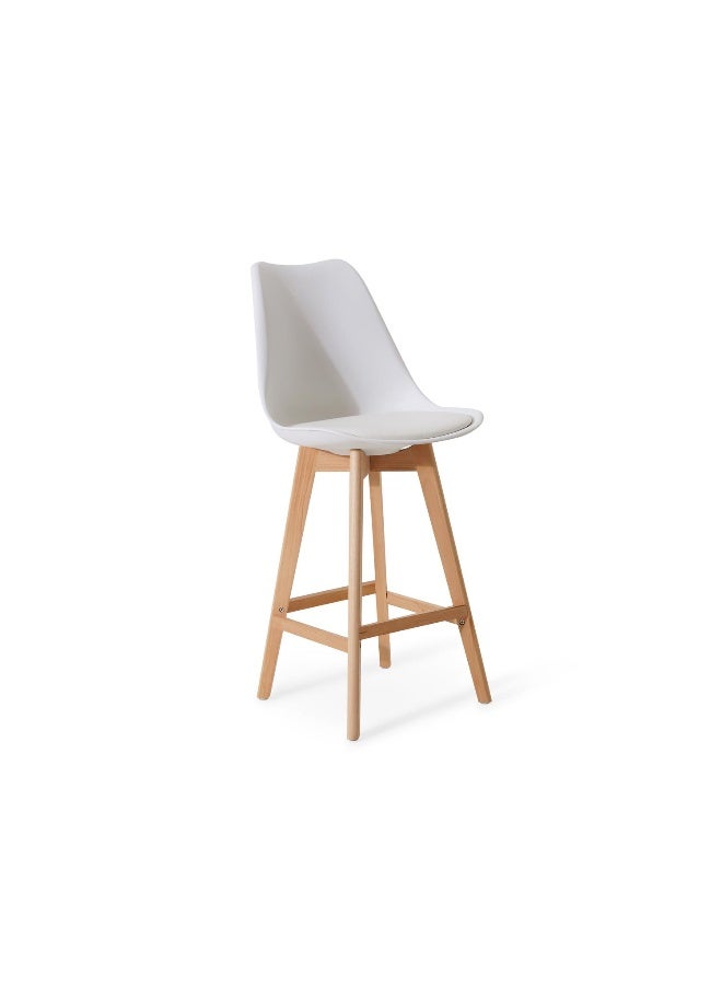 Pan Home Zektex Bar Chair - White And Natural  - Image 5