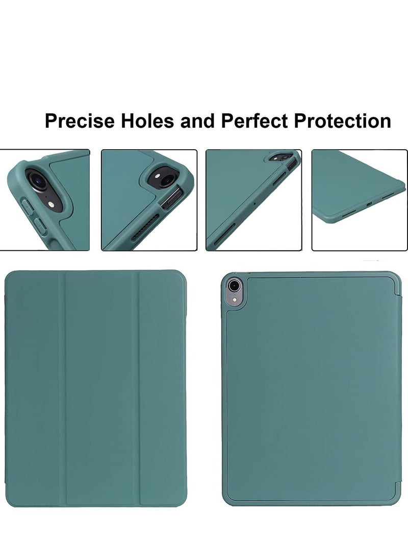 Case for New iPad Air 5th Generation (2022)/iPad Air 4th Generation (2020) 10.9 Inch, with Screen Protector and Auto Wake/Sleep Cover, Dark Green - Image 3
