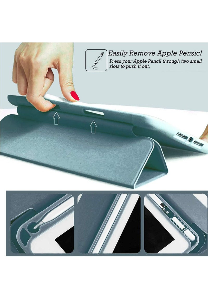Case for New iPad Air 5th Generation (2022)/iPad Air 4th Generation (2020) 10.9 Inch, with Screen Protector and Auto Wake/Sleep Cover, Dark Green - Image 4