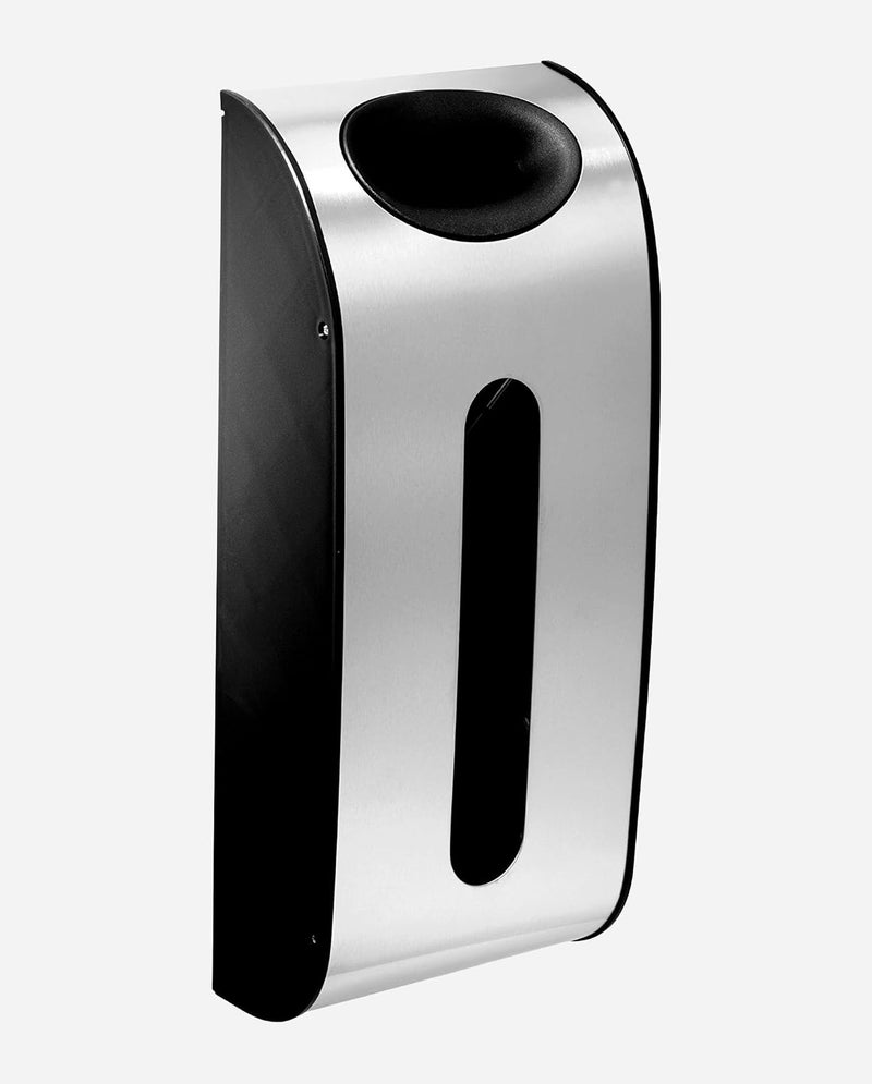 simplehuman Wall-Mount Grocery Bag Dispenser, Brushed Stainless Steel - Image 1
