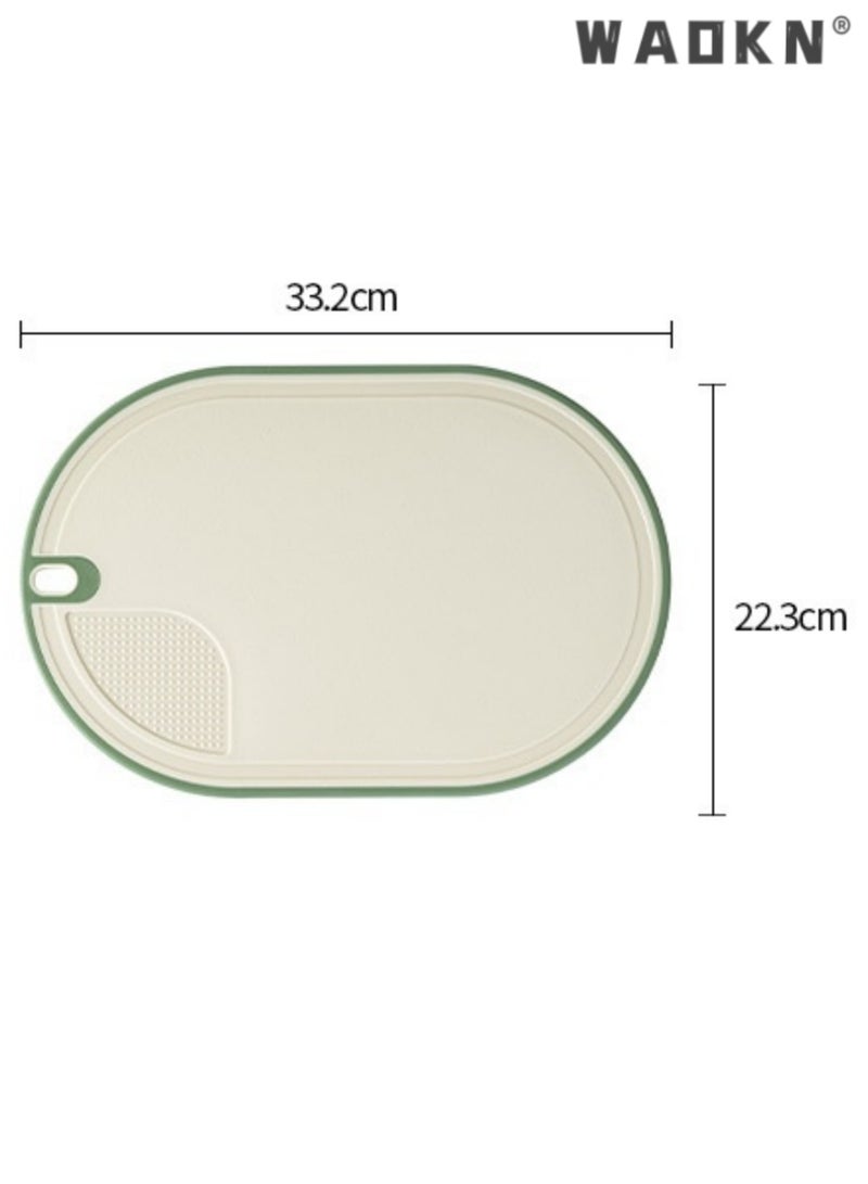 WAOKN Set of 3 Plastic Cutting Boards with Integrated Stand, BPA-Free for Safe Food Prep, Reversible for Versatile Use, Green Color Scheme - Elevate Your Culinary Experience  - Image 5