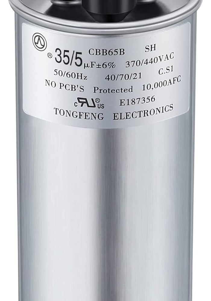 Frienda 35/5 uf MFD 370V Dual Run Round Capacitor for Air Conditioner - Image 1