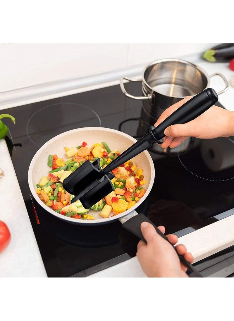 Trifecta Trifecta Upgrade Meat Chopper Heat Resistant Meat Masher for Hamburger Meat Ground Beef Smasher Nylon Hamburger Utensil Ground Meat Chopper Non Stick Mix Chopper Mix and Chop Potato Masher Tool  - Image 2