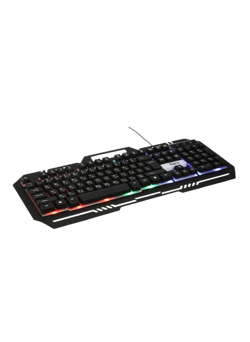 ماوس ولوحة مفاتيح للألعاب من بوينت كومبو RGB مع لوحة ماوس باللون الأسود