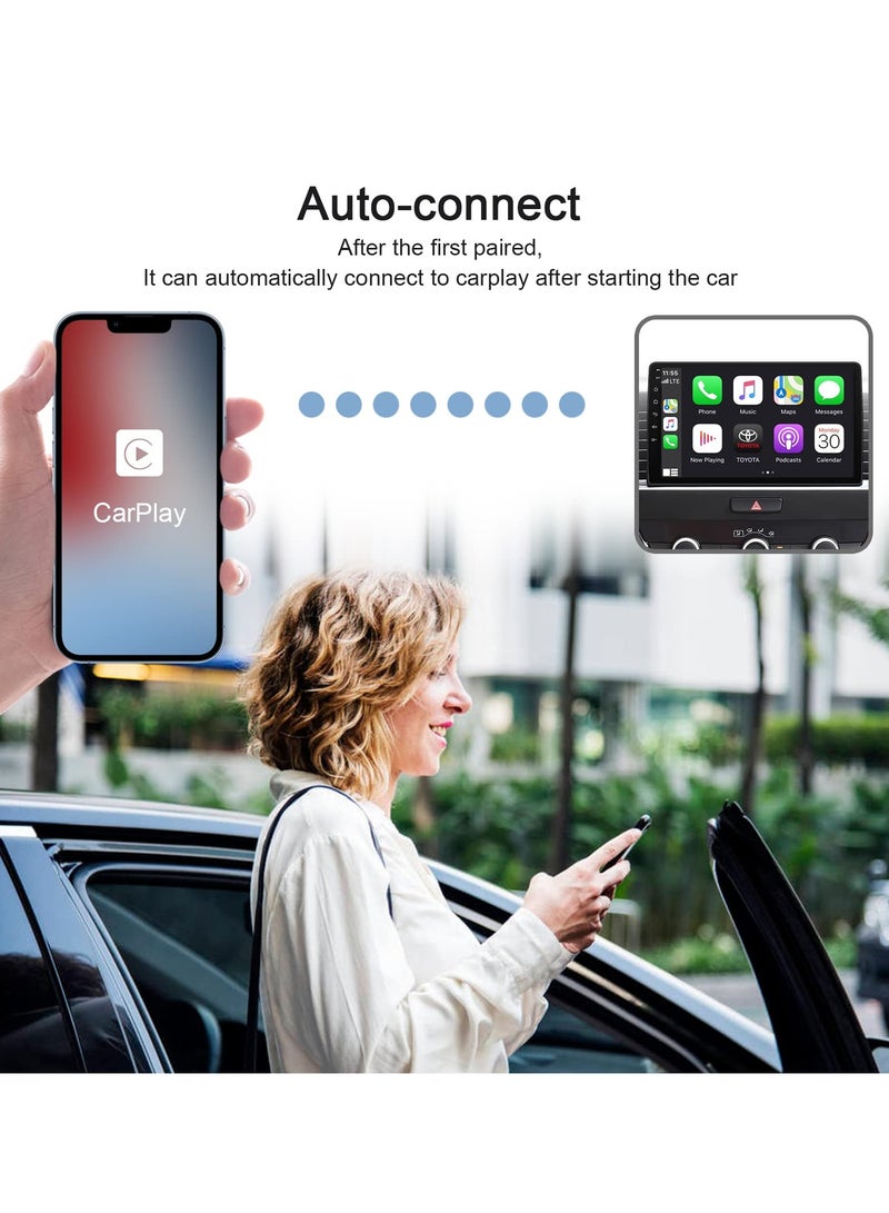 Zikra Wireless CarPlay Adapter for iPhone Wireless Carplay Dongle Converts Factory Cars Wired Carplay to Wireless Carplay Bluetooth Adapter 5Ghz WiFi Auto-Connect Online Update Support iOS 13+ - Image 3