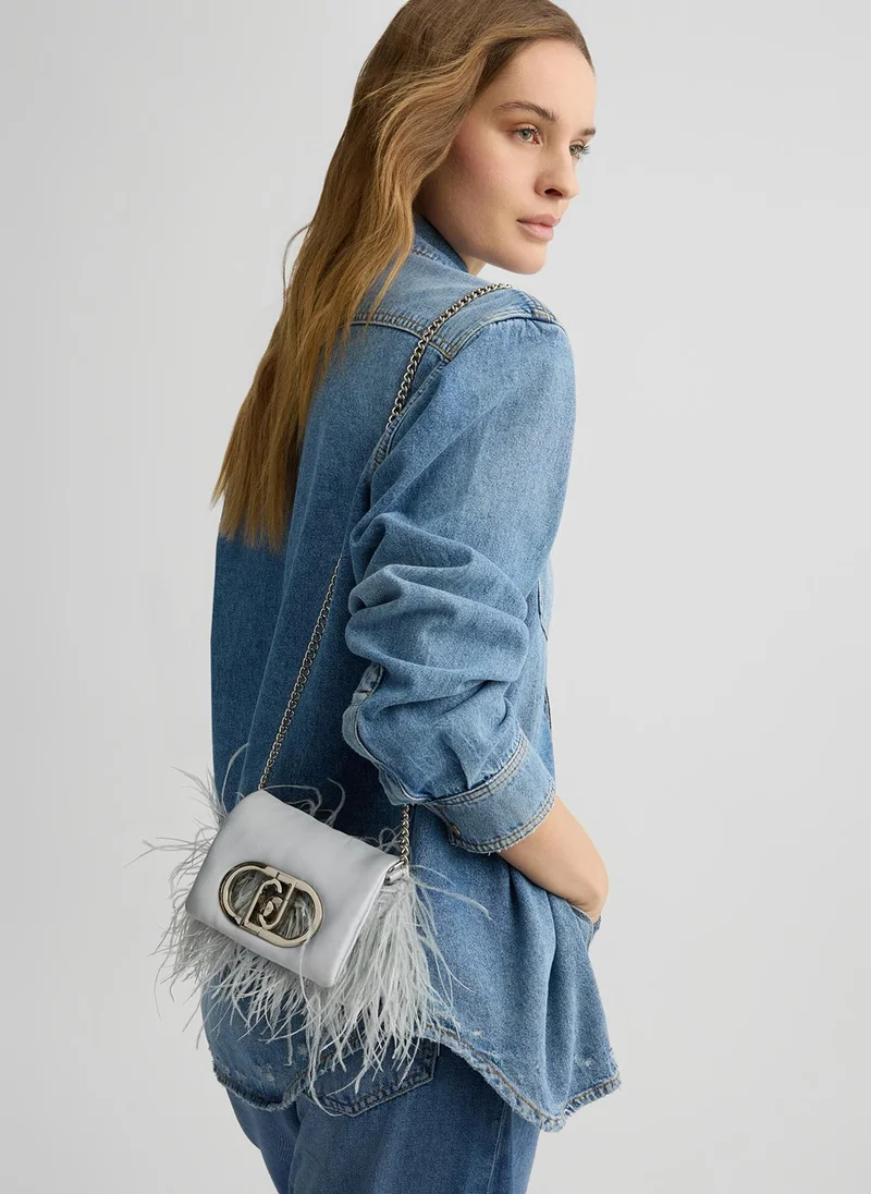 Liu Jo LaPuffy bag with feathered detailing