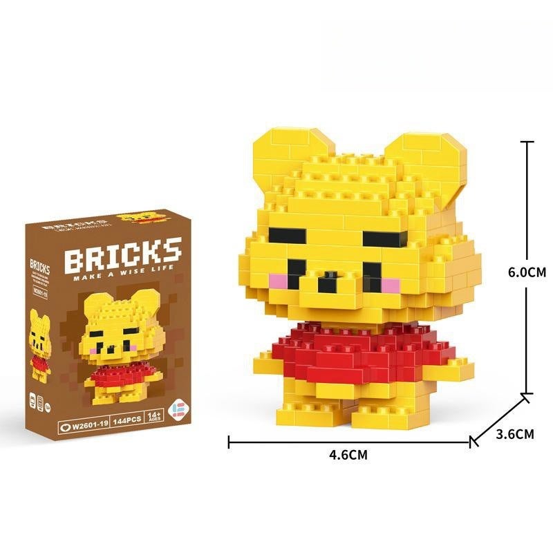 LELE BROTHER Compatible LEGO Micro-Brick Children's Building Blocks Cartoon Figure Educational Toy Display Blind Box Gift Wholesale