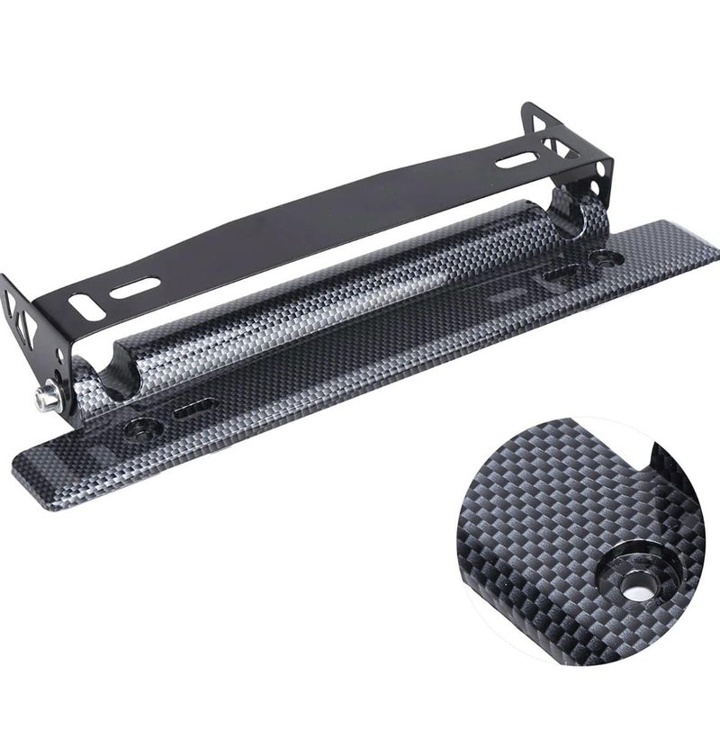 AUTO MT حامل إطار لوحة ترخيص من ألياف الكربون بتصميم رياضي قابل للتعديل بزاوية - قطعة واحدة - Image 4