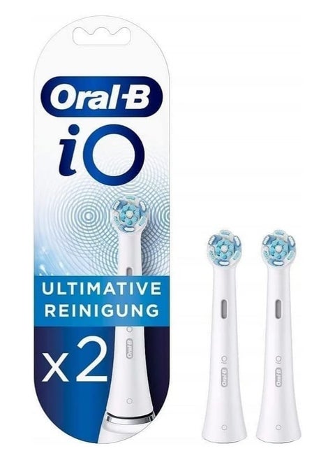 Oral-B iO Ultimate Clean Replacement Brush Heads, White, 2 Count, iO RB CW-2