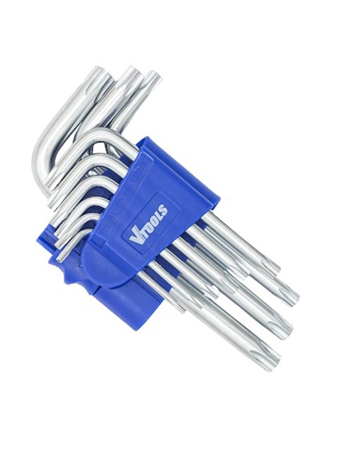 VTOOLS 9 Piece Chrome Vanadium Torx Key Wrench Set Packaging may vary  - Image 2