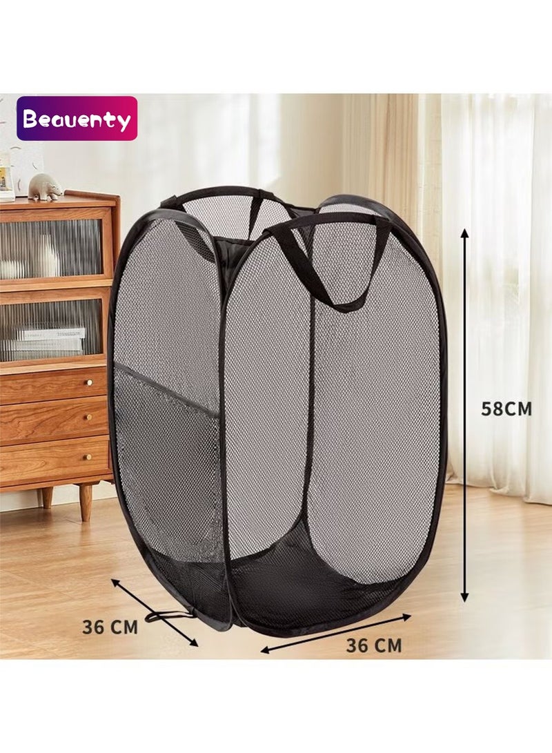 Beauenty Mesh Laundry Basket Black - Image 1