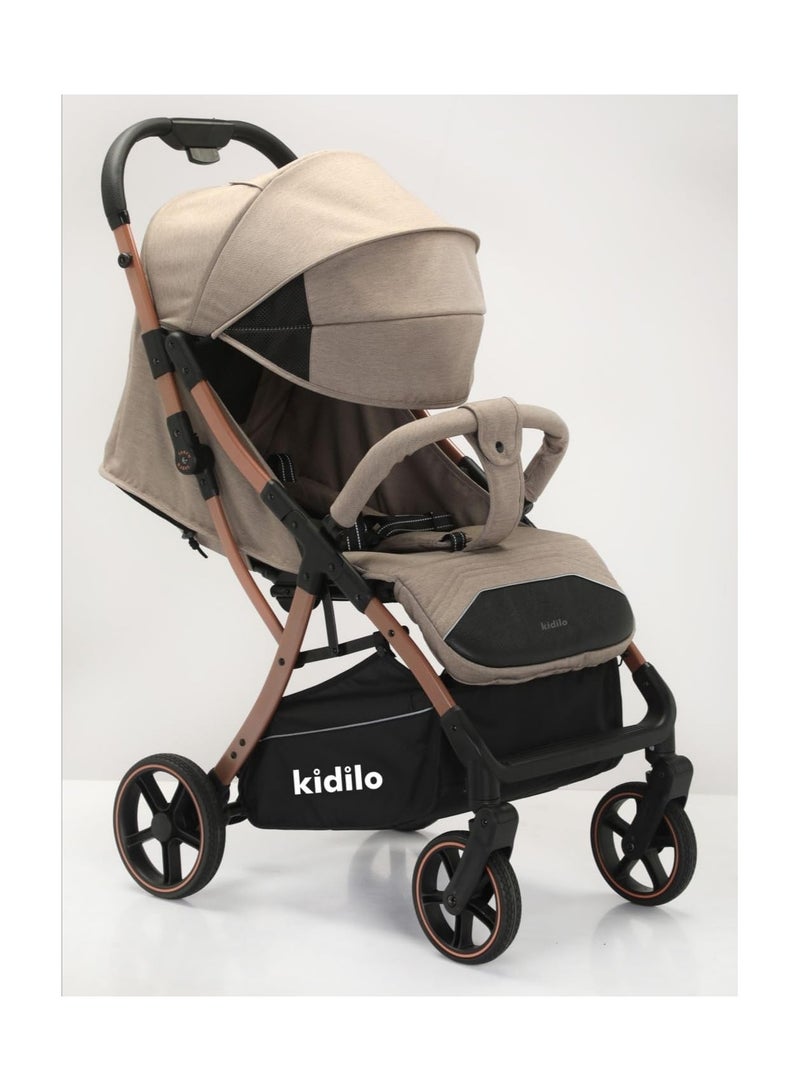 Kidilo Compact Stroller Lightweight Adjustable Canopy 4 Wheels - Image 1
