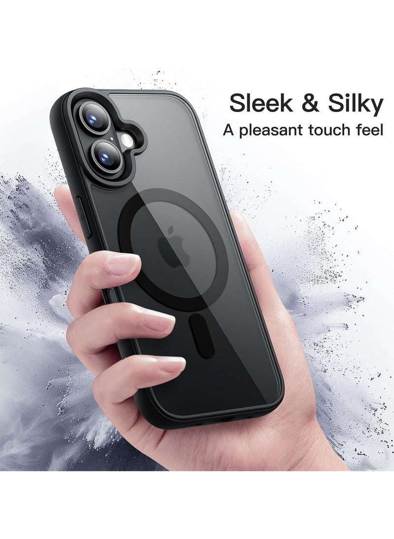 Denx - Magnetic Case for iPhone 16 Case, Compatible with MagSafe, Plating Luxury Cover, Clear Soft TPU Shockproof Protective Phone Case, (Black) - Image 1