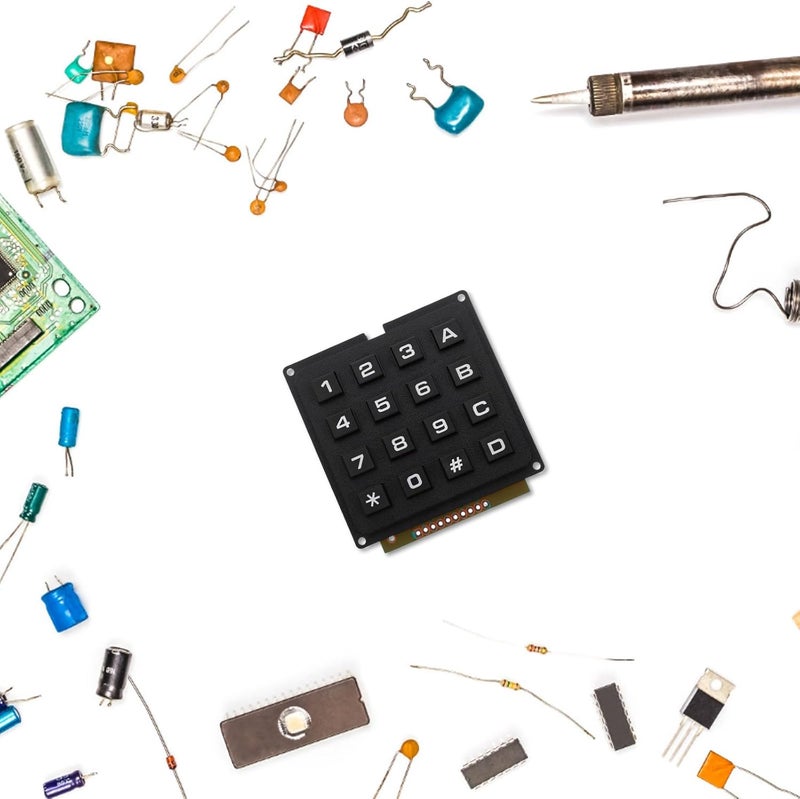 LALAFINA 16-Key Matrix Microcontroller Keyboard Module, Industrial 4X4 Keypad with Tactile Switches for Electronics and Embedded Systems - Image 4