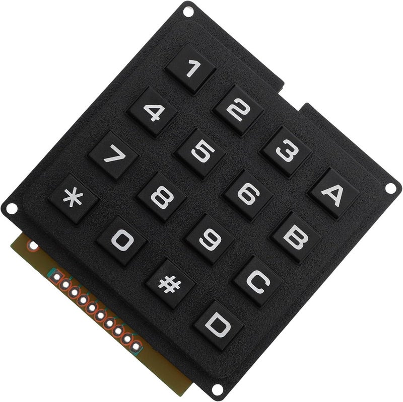 LALAFINA 16-Key Matrix Microcontroller Keyboard Module, Industrial 4X4 Keypad with Tactile Switches for Electronics and Embedded Systems - Image 1
