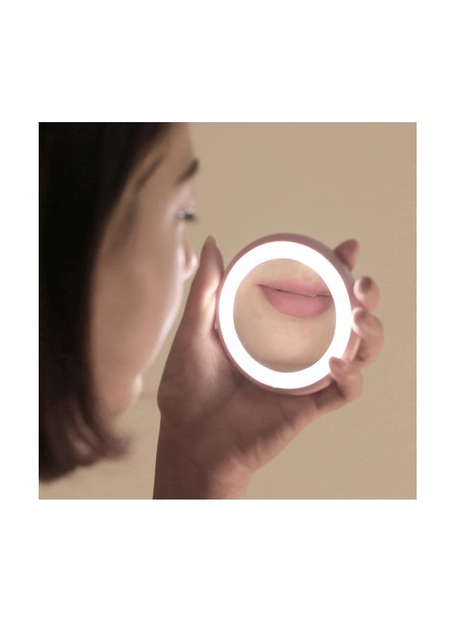 NIBEMINENT LED Vanity Mirror Pink/Clear 9.5x2.5x9.5centimeter  - Image 4