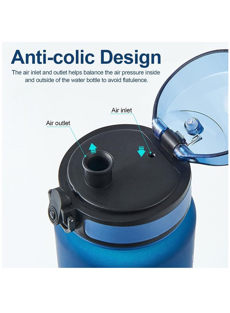 ليس إز مور زجاجة مياه رياضية تحفيزية 500 مللي مع قلم تحديد الوقت زجاجة شرب مانعة للتسرب لممارسة الرياضة في الصالة الرياضية وركوب الدراجات في الهواء الطلق والتنزه والتخييم والسفر - Image 3