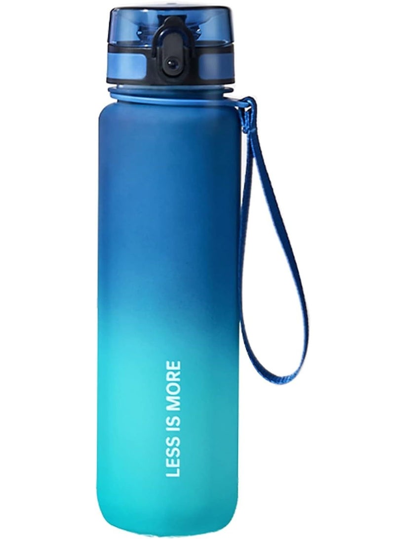 ليس إز مور زجاجة مياه رياضية تحفيزية 500 مللي مع قلم تحديد الوقت زجاجة شرب مانعة للتسرب لممارسة الرياضة في الصالة الرياضية وركوب الدراجات في الهواء الطلق والتنزه والتخييم والسفر - Image 1