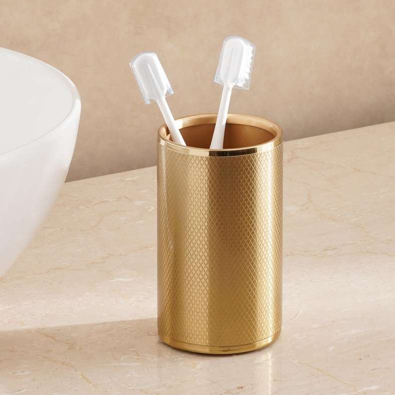 Caspian Metal Tumbler 7.5 x 7.5 x 13.5cm Gold - 211BHA9900067