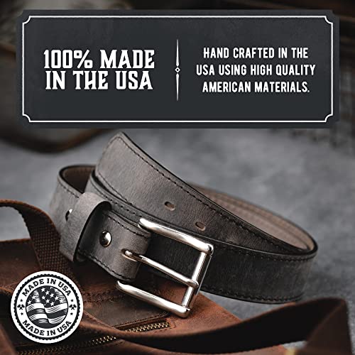 Main Street Forge The Baron Leather Belt for Men | Made In USA | Men's Full Grain Leather Belt - Image 3
