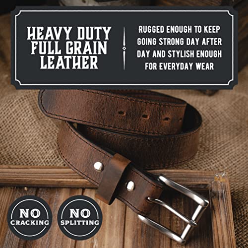 Main Street Forge The Baron Leather Belt for Men | Made In USA | Men's Full Grain Leather Belt - Image 2
