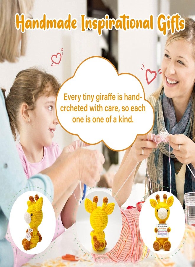 LUICONMO Inspirational Crochet Cheerful Giraffe - Christmas Stocking Stuffers Handmade Cute Emotional Cheer Uplifting Support Funny Gift for Women Student College Coworkers Birthday Graduation Friendship - Image 4