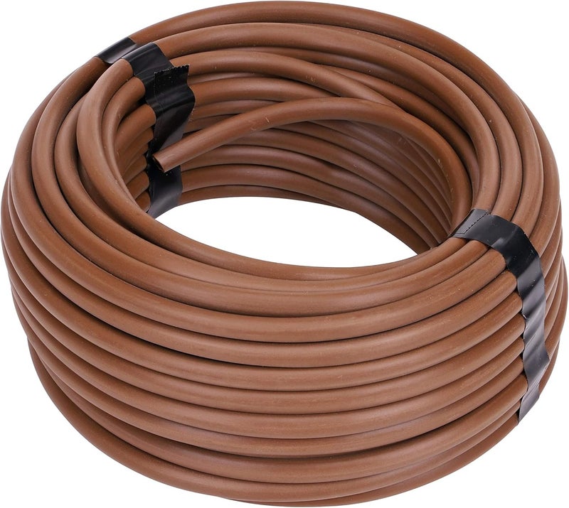 Raindrip R257BRVT 1/4-Inch Drip Irrigation Supply Tubing, 50-Foot, for Irrigation Drippers, Drip Emitters, Drip Irrigation Parts, and Drip Systems, made with Vinyl, Brown - Image 1