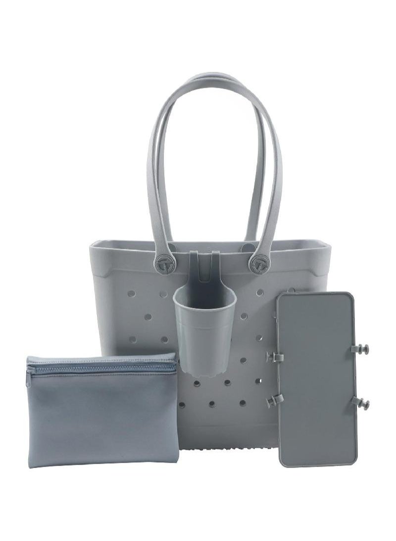 Bookstore Tote Bag with Accessories - Grey