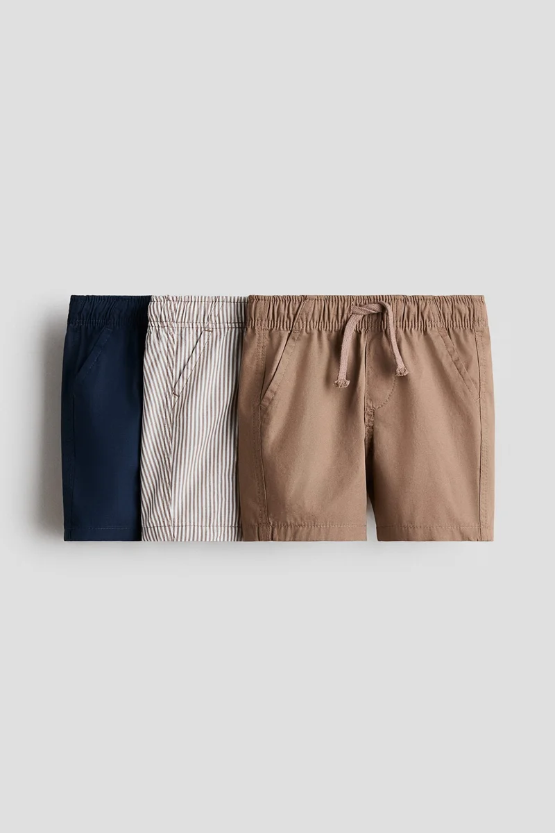 H&M 3-pack cotton shorts