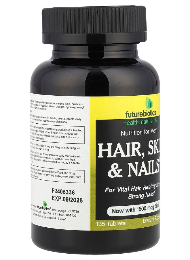 Futurebiotics Nutrition For Men™ Hair Skin & Nails® 135 Tablets - Image 2
