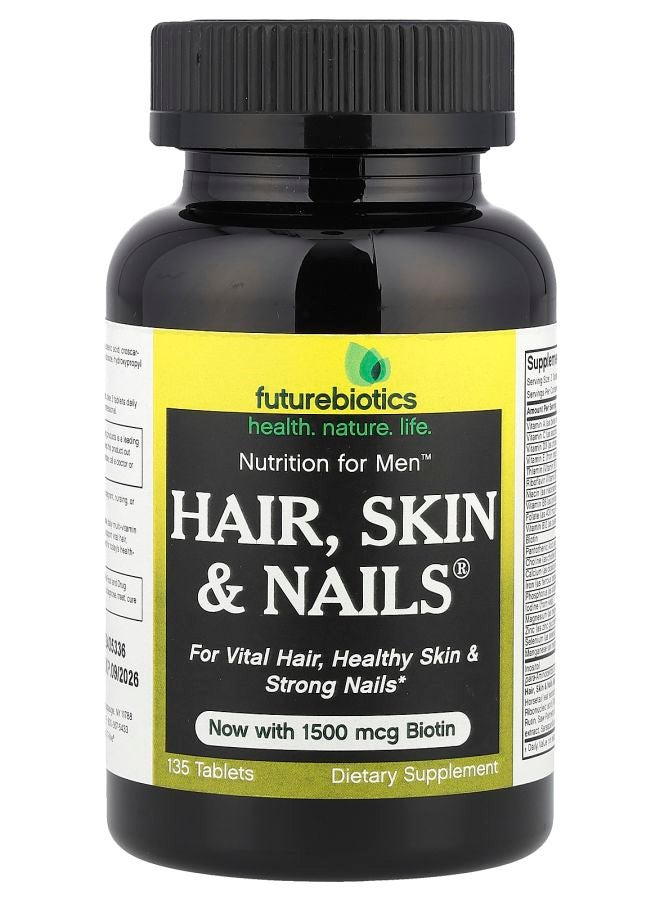 Futurebiotics Nutrition For Men™ Hair Skin & Nails® 135 Tablets - Image 1