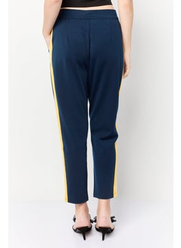 Juicy Couture Women Regular Fit Straight Leg Crop Pants, Navy  - Image 2
