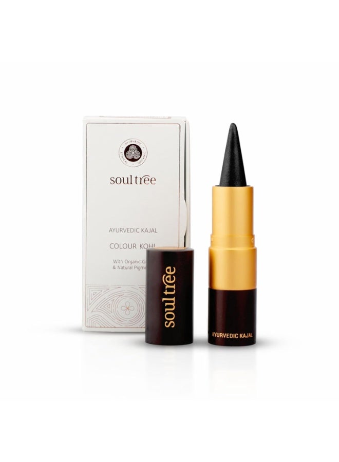 سول تري كحل "سول تري" (SoulTree) الأيورفيدي | أسود نقي 011 | درجة اللون: أسود | مُعزز بـ 100% سمن عضوي، وزيت اللوز، والكافور | يهدئ العيون، ويمنحها شعوراً بالبرودة والتغذية | يهدئ العيون ويبردها ويغذيها بعناية لطيفة | 3 غرام - Image 2
