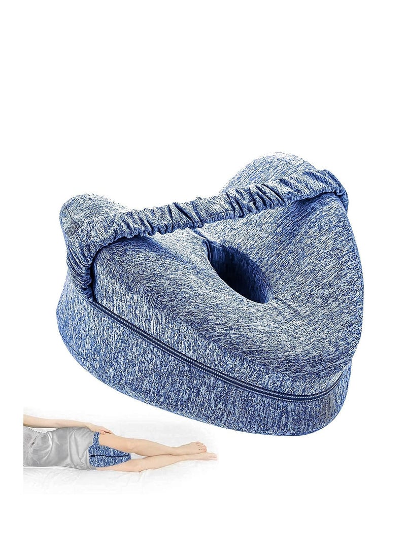 Y&D - Knee Pillow for Side Sleepers with Elastic Strap, Memory Foam Leg Pillow, Ideal Spine Alignment, Hip, Back & Joint Pain Relief , Better Sleeping Breathable Washable Cover - Image 1