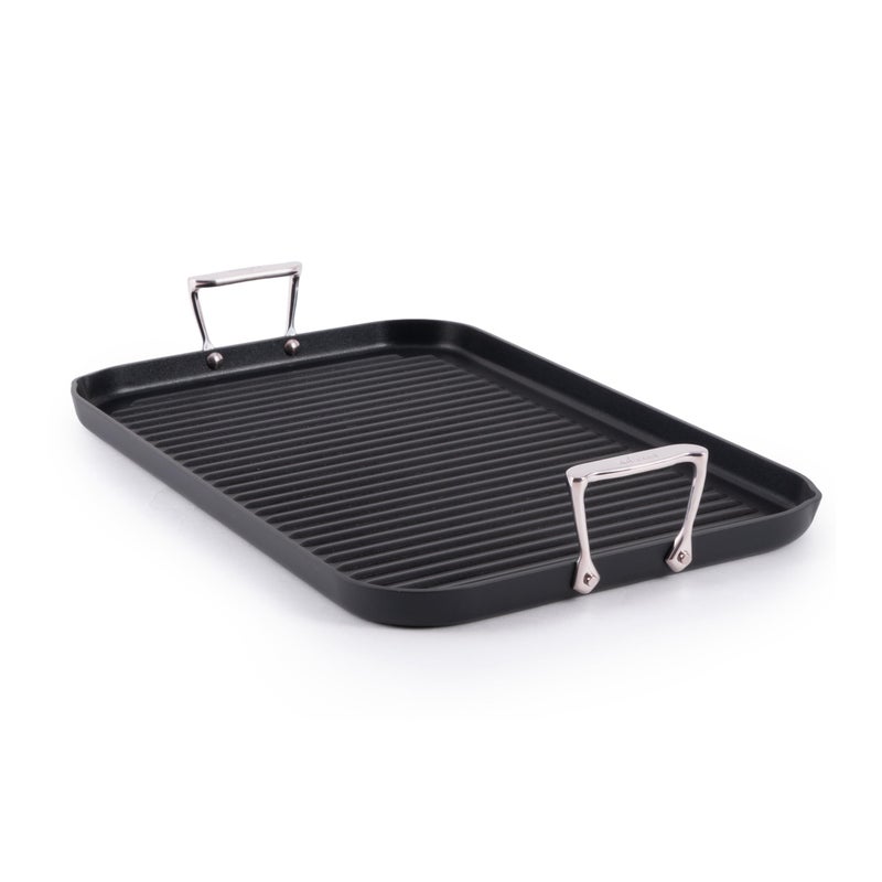 All-Clad AllClad HA1 Expert Hard Anodized Nonstick Double Burner Grill Pan For Stovetop 13 x 20 Inch Grilling Professional Cookware DishwasherFriendly OvenSafe Up to 500F Black - Image 2