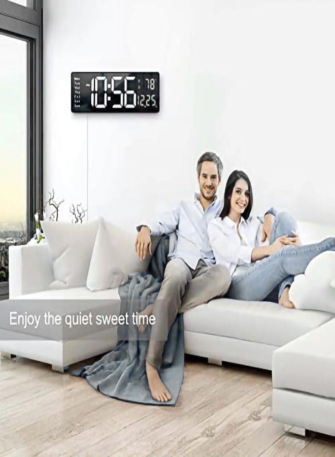 Digital Wall Clock with LED Alarm, Remote Control, and Automatic Brightness Dimmer for Home and Office  - Image 5