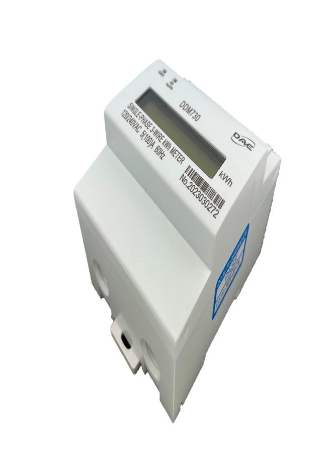 عداد DAE DDM730 120/240 فولت كيلووات ساعة، 100 أمبير، 1P3W (سلكان ساخنان، سلك محايد واحد)، محول تيار داخلي، 60 هرتز، تمرير - Image 1