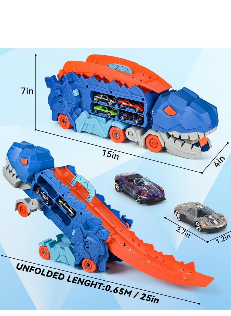 Dinosaur Truck, Tyrannosaurus Rex Swallows Rail Truck Toys, Slide-Out and Removable Alloy Car Toy - Image 2