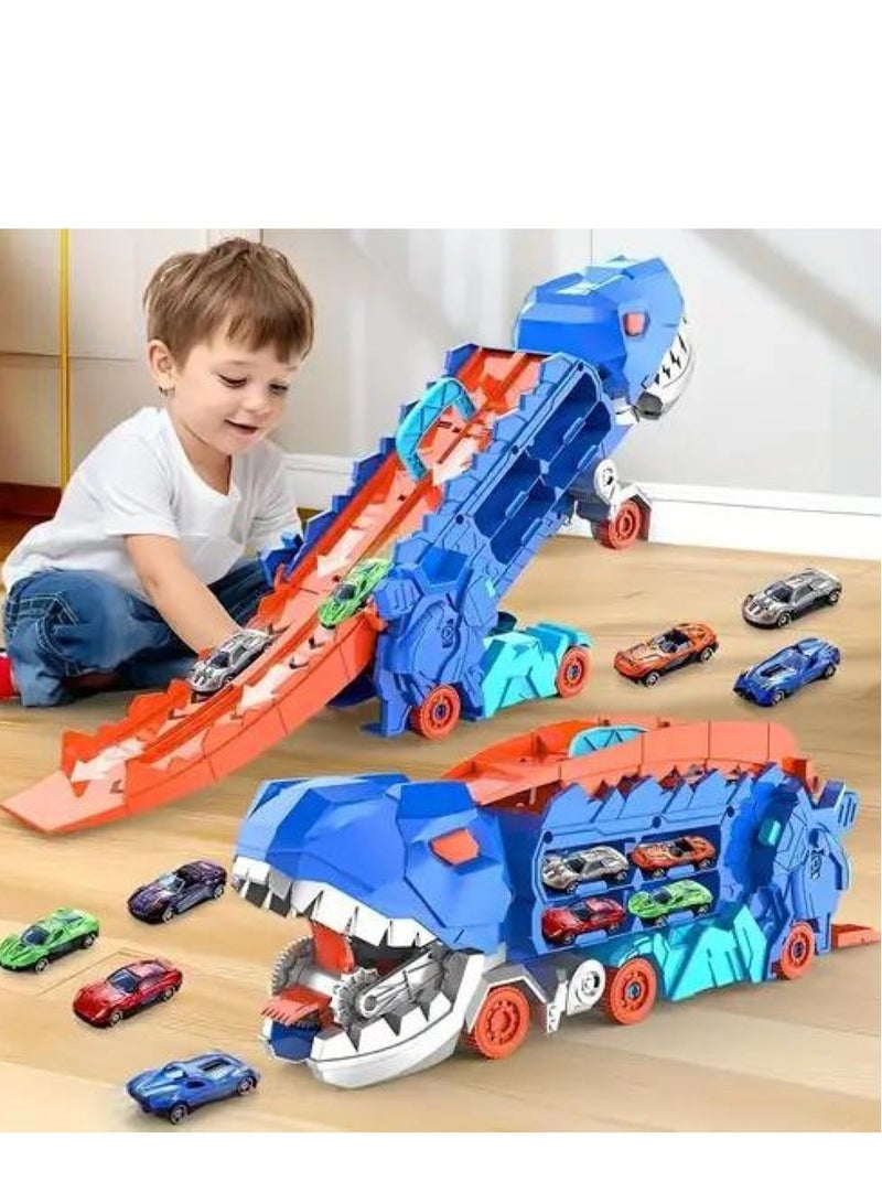 Dinosaur Truck, Tyrannosaurus Rex Swallows Rail Truck Toys, Slide-Out and Removable Alloy Car Toy - Image 1