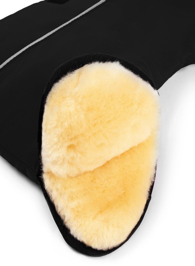 WERNER CHRIST Baby Stroller muff Made of Sheepskin - MOFFY Luxe is The Ideal Hand Warmer for Buggies Made of Medical Fur, Easy to use, Hand muff in Black - Image 2
