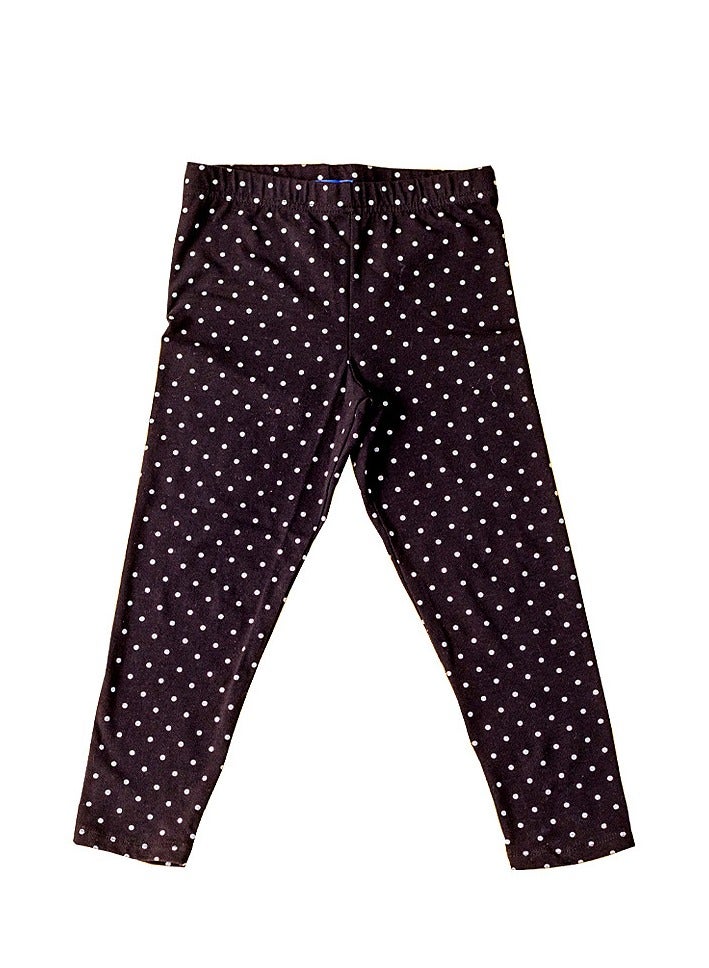 WiNi BEE Baby Girls Leggings Cotton Stretch Black Silver Dot Printed Pants Kids Skinny Trousers Soft Elastic Pants 1-6Years - Image 5