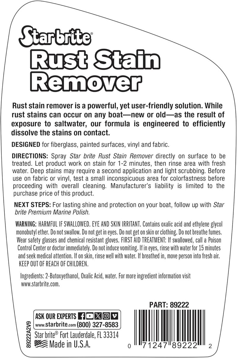 ستار برايت مزيل بقع الصدأ STAR BRITE + آكل الصدأ ومحوله (مجموعة) تصميم أنيق عملي - Image 1