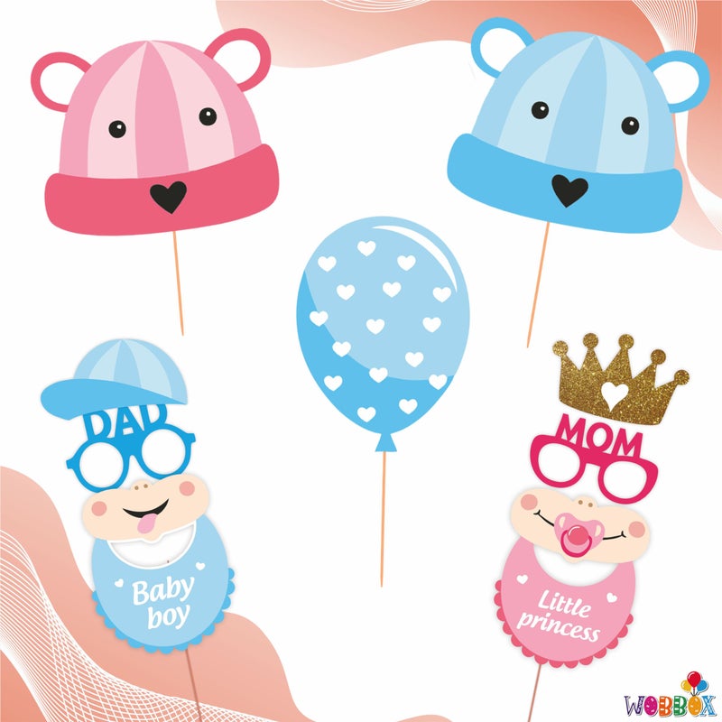 Wobbox Baby Shower Caremony Photo Booth Props, Baby Shower Props for Photoshoot, Baby Shower Decoration, Mom to Be Daddy to Be Decoration, Godh Bharai Ceremony Decorations Items-(FP74) - Image 2