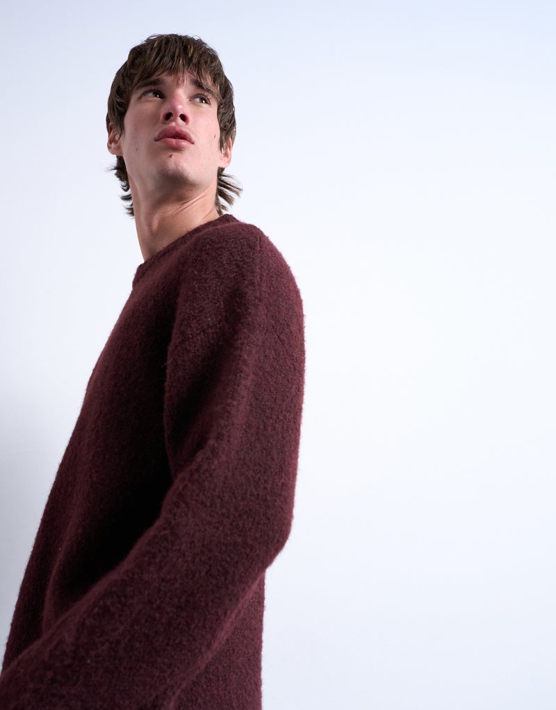 TOPMAN Standard Fit Zip Polo In Dark Red - Image 3