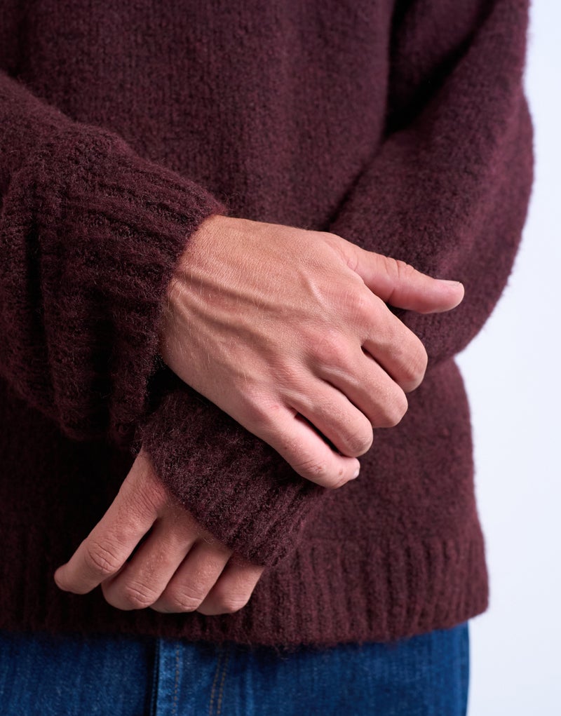 TOPMAN Standard Fit Zip Polo In Dark Red - Image 4